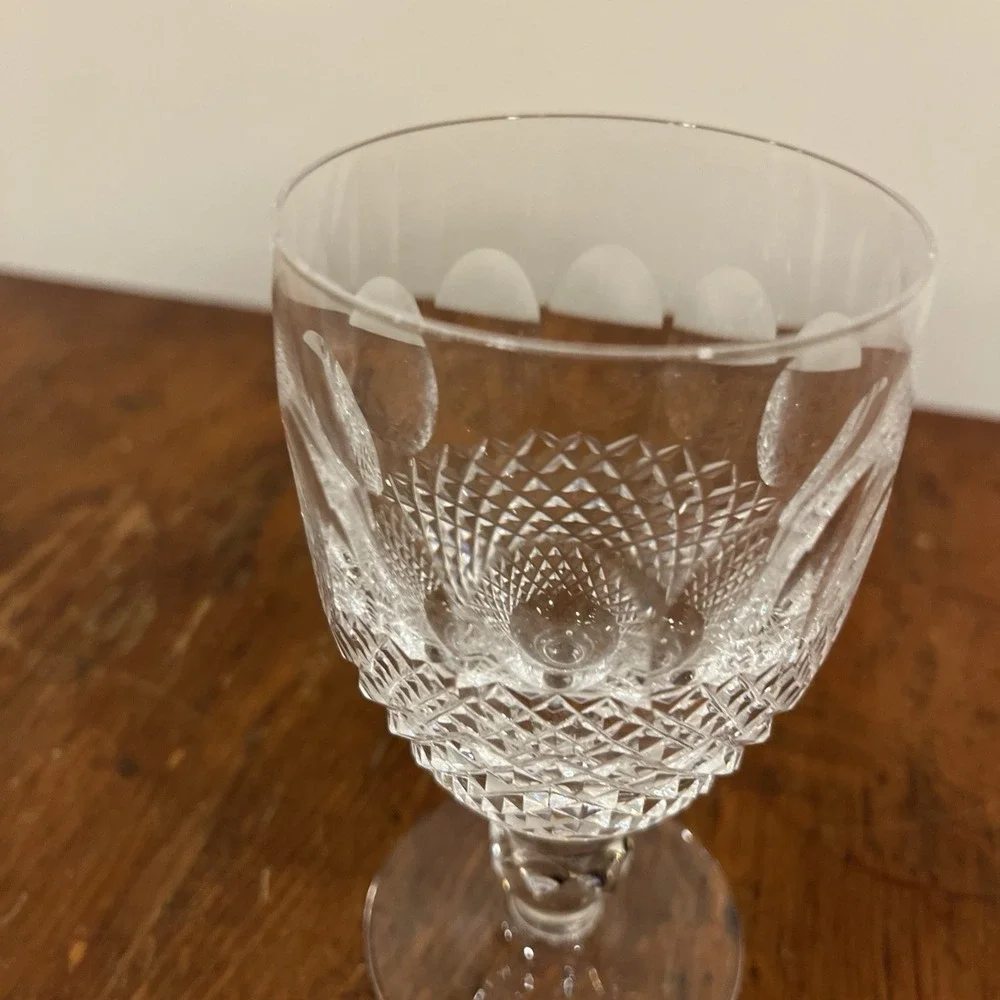 2 - Waterford Crystal Colleen Pattern - Short Stem Claret Wine Glasses 4 3/4